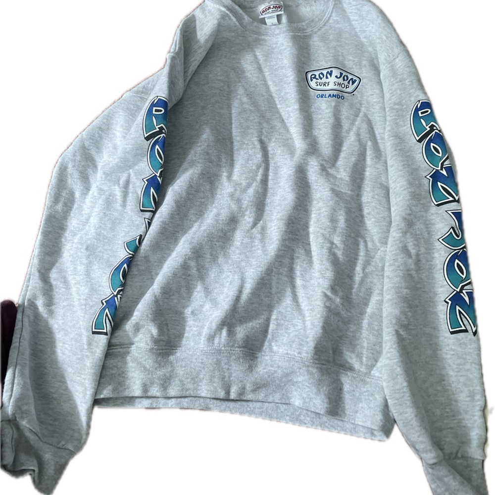 ron jon crew neck grey, orlando florida